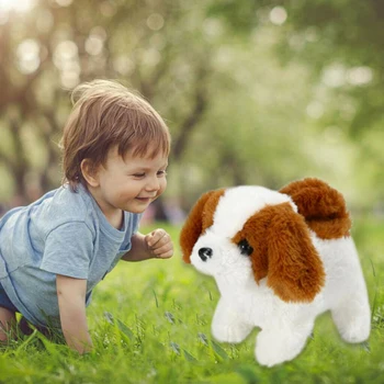 Realistisk Plys Hunden Børn Interaktive Bløde tøjdyr 18CM Elektroniske Plys Legetøj Søde Robot Hund Fødselsdag Julegave