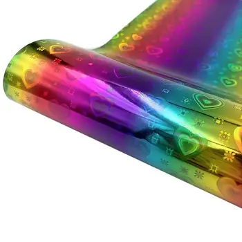 Reflekterende Rainbow Holografiske Rainbow Selvklæbende Selvklæbende Vinyl Roll Håndværk Vinyl Til Tegn, Bogstaver Cricut Decal Dropship Hot