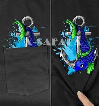 Regnbueørred FishingT Shirt Mode Sommeren Lomme Printet T-shirt til Mænd Til Kvinder Shirts Hip Hop Toppe Sjove Bomuld t-Shirts-6