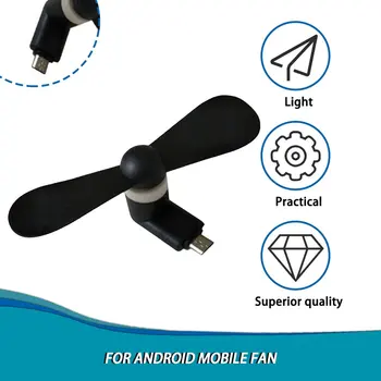Rejser Mini Fan USB-Mobiltelefon, Bærbare Slå Køling Køler til Android Celle Mobiltelefon Cool Micro 5V 1W Fans Lav Stemme