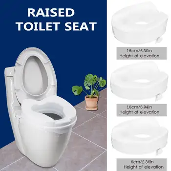 Rejst Toilet Sæde Løft Sikkerhed Højde Forhøjet Handicappede, Ældre, Gravide Toilet Sæde Uden låg, Badeværelse Armatur 6/10/16cm
