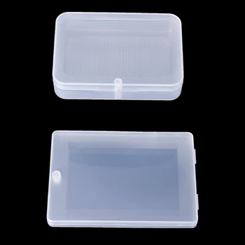 Rektangulære Plastik Gennemsigtig Klar Opbevaringsboks Indsamling Container Arrangør H056