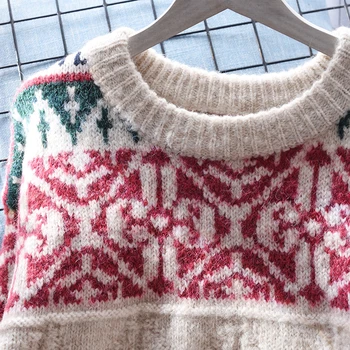Retro Sweater Kvinder er Løs 2021 Nye Forår Og Efterår koreanske Version Dovne Stil Fortykket Med Pullover Strikket Top