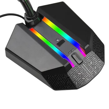 RGB Lys Desktop Kapacitiv Mikrofon USB-støjreduktion Computer Mikrofon til Spil Live Streaming