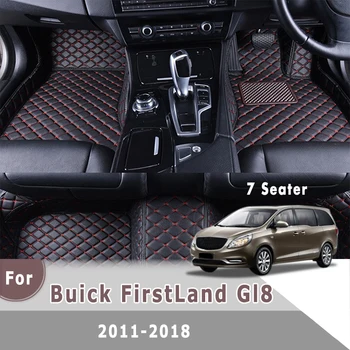 RHD Tæpper Til Buick FirstLand Gl8 2018 2017 2016 2013 2012 2011 (7 pladser) Bil gulvmåtter Auto Interiør Dækker Puder