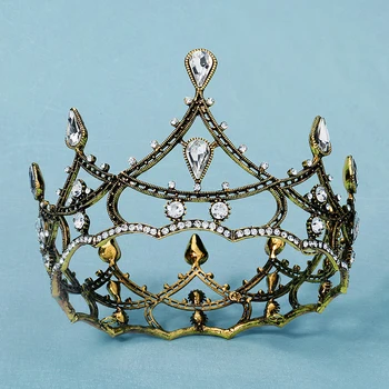 Rhinestone Crown Crystal Diademer og Kroner for Kvinder Hår Tilbehør Party Hår Smykker Brudepige Gave Prom Medaljon Hovedbeklædning
