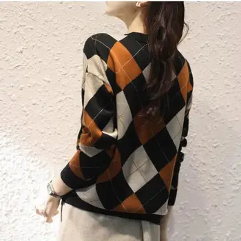 Ribbet Alle-match Strikke New Age-reducerende langærmet Sweater Bunden Shirt koreansk Stil Bluse Kvinder