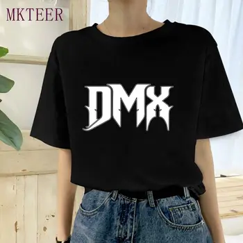RIP DMX Rap-Legende dametøj 2021 Streetwear kortærmet T-shirt Harajuku Trykt Casual Hip Hop Black Toppe Løs Kvindelige