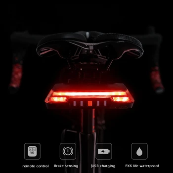 ROCES Smart Cykel baglygte med blinklys bremselygte Trådløse Kontrol Cykel baglygte Vandtæt USB-advarselslys