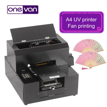 Roller printeren fuld automatisk LED-UV-flatbed-scanneren udskriver A4-størrelse til T-shirt mobiltelefon shell træ-flaske fan farverige print