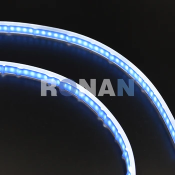 RONAN 2stk 60CM Slanke Fleksible DRL LED Strip Sluk Signal, der Flyder Hvid Gul Sekventiel LED Lys til Bil Forlygte