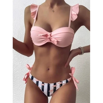 Ruffle Bikini Sexet Badedragt Kvinder 2021 Nye Push Up Bikini Sæt Brasilianske Badedragt Søde Badetøj Kvinder Badetøj Badetøj