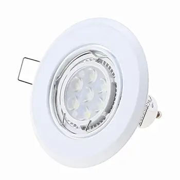 Runde Justerbar LED Loft Lampe Holder Baser Halogen Lys Beslag Cup LED Downlight GU10 MR16 LED Spot Pære fatning