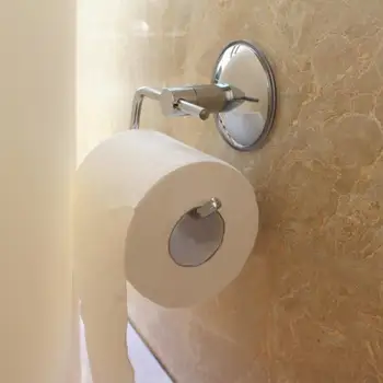 Rustfrit Stål, Badeværelse Toilet Rulle Papir Indehaveren Vægbeslag Vakuum Sugekop Toilet Rulle Køkkenrulle Holder Rack