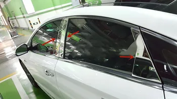 Rustfrit stål Bil Vindue søjle Dekorative bånd Anti-ridse beskyttelse bil tilbehør Til Hyundai Sonata-2018