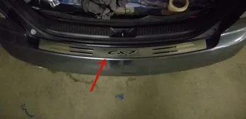 Rustfrit stål bilens bagagerum tærskel skjold anti-ridse beskyttelse bil tilbehør Til Mazda CX-7 2008-