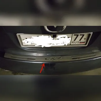 Rustfrit stål bilens bagagerum tærskel skjold anti-ridse beskyttelse bil tilbehør Til Mazda CX-7 2008-