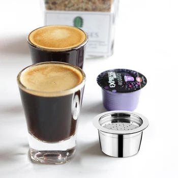 Rustfrit Stål Kapsel Kaffemaskine Filter Kompatibel Med K Gebyr Og Shell Let Flere Gange Brugt Kapsel Filter Coffeeware