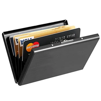 Rustfrit Stål Kreditkort Indehaveren Mænd Slim Anti Beskytte Rejse ID-Kortholder Kvinder Rfid-Wallet Metal Tilfælde Porte Carte