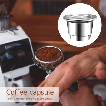 Rustfrit Stål Og Kapslen kan Genbruges Nespresso-Genopfyldelige Og Kaffefaciliteter Kurv Filter med Og Manipulere Gadget