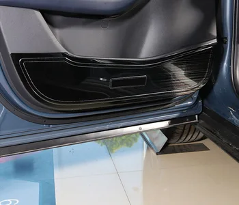 Rustfrit Stål Sort Tegning Protector Side Kant Beskyttelse Pad Beskyttet Antikick dørmåtter Dækning For Mazda CX-30 CX30 2020