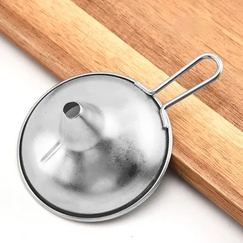Rustfrit Stål Tragt Køkken Olie Flydende Tragt Metal Tragt med Aftagelige Filter Bred Tragt for Munden Canning Værktøjer