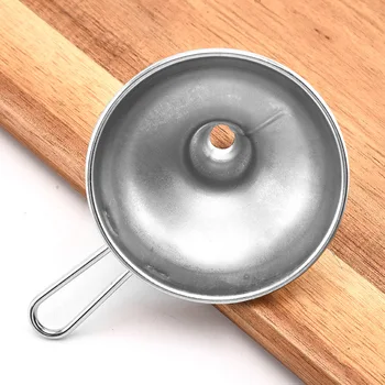 Rustfrit Stål Tragt Køkken Olie Flydende Tragt Metal Tragt med Aftagelige Filter Bred Tragt for Munden Canning Værktøjer