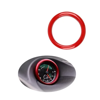 Rød Farve-Betjeningspanel Center Ur, Kompas Cover Sticker Ring Sticker-Porsche 911 Cayenee Boxster Macan Panamera