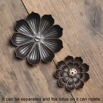 Røgelse Brænder Fine Dekorative Legering Blomsterkarse Lotus Pande Stick Holder til Gaver