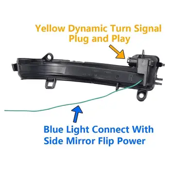 Røget Linse Dynamisk Sekventielle Turn Signal Spejl LED-blinklys Lys Strip Montering af BMW 1/2/3/4 Serie F20 F33 F30 X1 i3