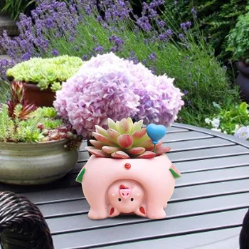 Saftige Planter Pot Dyr Kaktus Bonsai Urtepotter Med Drænhul Keramik Vase Plantageejer Desktop Ornamenter Home Decor#2021