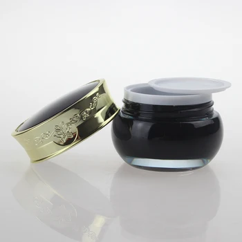 Salg godt luksus 20 g creme krukke sort plast beholdere billige kosmetiske containere engros