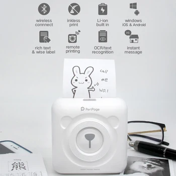 SALG Mini Pocket Printerens Trådløse Bluetooth-Termisk Printer 203dpi til Android, IOS Inkless Bærbare Udskrivning til Hjemmet, Kontoret