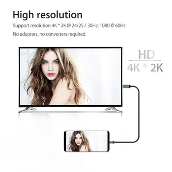 Samsung Galaxy Note 8 9 S10+ Plus Type-C USB-C Til HDMI-kompatibelt HDTV 4K Kabel-HD Udvide Converter HDTV USB-C
