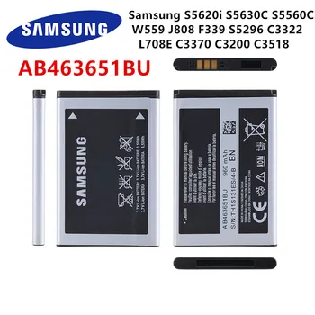 SAMSUNG Orginal AB463651BU Batteri Til Samsung S5620i S5630C S5560C W559 J808 F339 S5296 C3322 L708E C3370 C3200 C3518 Batterier