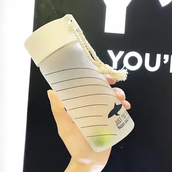 Sand Glas Kreative Bærbare Cup Mænd og Kvinder, Studerende Dække lækagesikre Flaske Harajuku Stil Hånd Kop Te kedel