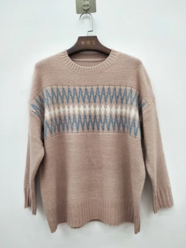 Sanofi Kvinders Mode Etniske Skikke O-Neck Pullover, Varm Tyk Sweater Nyt Design, Uld, Mohair Jumper