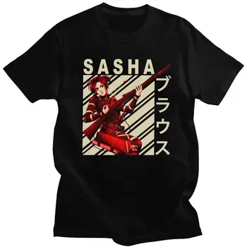 Sasha Braus Tshirt Mænd Kort Ærme Print T-Shirt Mode Anime, Manga Angreb På Titan T-shirt, der er Monteret Bomuld Tee Merchandise