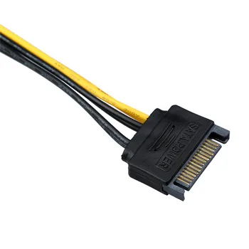 SATA strømkabel 15-Pin Til 6-Pin PCI EXPRESS PCI-E Sata Kabel Ledning Høj Kvalitet Hot Sælger Tilbehør