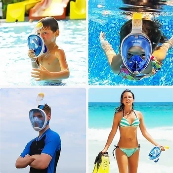 Scuba Svømning Full Face-Maske Anti-tåge for Snorkling, Dykning Maske Undersøiske Vector Mask Uddannelse Maske Briller