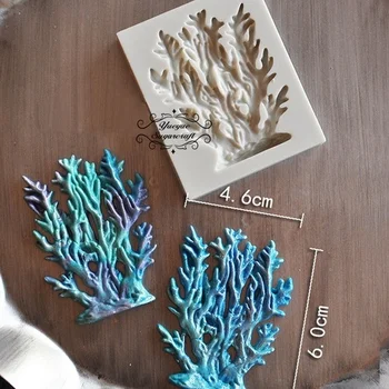 Sea Coral Form Silikone Formen Fondant Skimmel Kage Udsmykning Værktøjer Chokolade Skimmel Tilfældig Farve