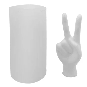 Sejr Gestus Lys Skimmel 3D Silikone Formen V-Form Finger Silicone Mould Diy Gips Stearinlys Gør Formen Kunst Håndværk