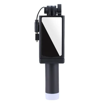 Selfie Stick Sammenklappelig Mini Smartphone Selfie Stick med Rearview Spejl, der kan Forlænges Monopod Telefon Holder til IOS Android