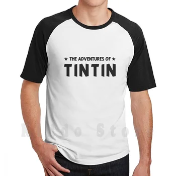 Seller-The Adventures Of Tintin Logo Merchandise T-Shirt I Bomuld Mænd Diy Print Cool Tee The Adventures Of Tintin Logo