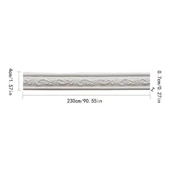 Selvklæbende PVC-3D Fodpaneler Linje Mærkat Fod Line Ramme vægoverføringsbillede For TV Baggrund Væg Grænse Strip Home Decor