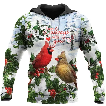 Seneste kardinal Jul 3D-print mode lynlås trøje casual Sweatshirt casual Street hip hop Hættetrøje