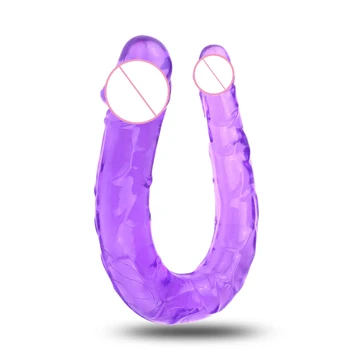 Sex legetøj dobbelt dildo legetøj for voksne Fleksibel Blødt Jelly Skeden Anal Kvinder Gay Lesbian Endte Dong Penis Kunstig Penis
