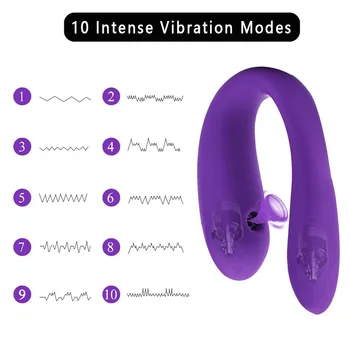 Sex Legetøj Par U-form Sucker Dobbelt Vibrator Klitoris Stimulator Dildo Vibrator til Kvinder Trådløs Fjernbetjening Voksne