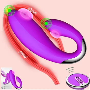 Sex Legetøj Vaginal Dildo Vibrator Dobbelt Motor U-Form Vibrator 10 Hastigheder Vibrerende Klitoris Stimulator For Par Voksen Spil