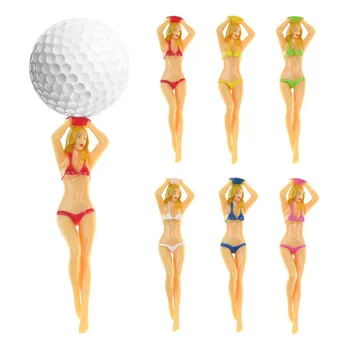 Sexet Bikini Lady Model Form Golf Tee Ball Holder Udendørs Sport Tilbehør